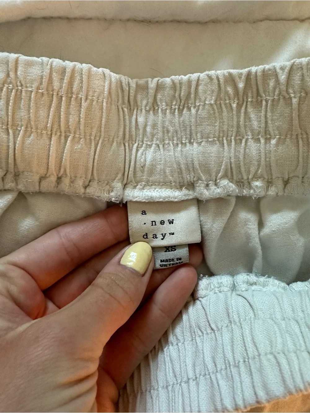 a new day White Straight Leg Linen Beach Pants